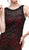 Lattice Motif Illusion Bateau Soutache Evening Gown
