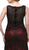 Eureka Fashion - Lattice Motif Illusion Bateau Soutache Evening Gown