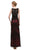 Eureka Fashion - Lattice Motif Illusion Bateau Soutache Evening Gown
