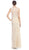 Eureka Fashion - Lattice Motif Illusion Bateau Soutache Evening Gown