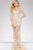 39193A Long-Sleeved Sheer Beaded Long Dress