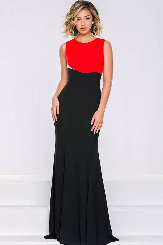 Multi-Color Asymmetrical Empire Evening Dress 39213