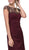 Teardrop Beaded Illusion Bateau Sheath Evening Gown