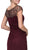 Eureka Fashion - Teardrop Beaded Illusion Bateau Sheath Evening Gown