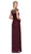 Eureka Fashion - Teardrop Beaded Illusion Bateau Sheath Evening Gown