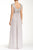N4438 Sequined Scoop Neck Chiffon Dress In Silver