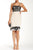 Sue Wong - Floral Embroidered Trim Sheath Dress R5105 in White