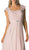 Cinderella Divine - Cap Sleeve Pleated Bodice A-Line Long Formal Dress