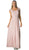 Cinderella Divine - Cap Sleeve Pleated Bodice A-Line Long Formal Dress
