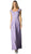 Cinderella Divine - Cap Sleeve Pleated Bodice A-Line Long Formal Dress