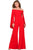Jovani - Off Shoulder Jersey Jumpsuit in Red 39598 in Red