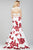 Two-Piece Print  Mermaid  Dress 35349