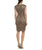 Sue Wong - Sequined Cap Sleeve Scoop Neck Dress N4405 in Brown