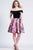 Dave & Johnny - 3968 Off-Shoulder Printed Pleated A-line Dress In Print
