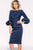 39738 Quarter Length Puff Detailed Dress
