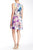 Ivy & Blu by Maggy Boutique - S3690M Accordion Pleated Short Dress in White and Multi-Color