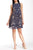 Taylor - 5429M Abstract Print Shift Dress in Blue