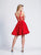 Dave & Johnny - 3980 V Neckline Sexy Cutout Back Cocktail Dress In Red