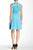 Sharagano - HW5S156G3 Sleeveless Jewel A-line Dress in Blue