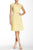 Sharagano - HW5S19F54 Cap Sleeve Crochet Knit Dress in Yellow
