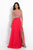 Intrigue - Strapless Sequin Embellished A-line Evening Gown 39 in Red