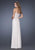 La Femme - 19183 Strapless Lace Chiffon A Line Long Gown In Neutral