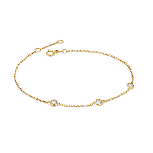 Logan Hollowell - 3 Diamond Orbit Bezel Bracelet