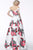 Jovani - JVN65965 Off-Shoulder Sweetheart Printed A-line Dress In White and Multi