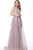 Jovani - 65934 Sleeveless V-Neck A-line Long Dress In Purple
