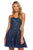 Sherri Hill - 53099 Beaded Lace Short Tulle A-line Dress In Blue