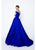 Tarik Ediz - 50462 Taffeta Fabric Sweetheart Neck Ball Gown In Blue