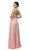 Dancing Queen - 8658 Strapless Chiffon Empire Long Prom Dress In  Pink