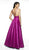 Blush by Alexia Designs - C2009 Sleeveless V Neck Shimmer Mikado Gown In Pink