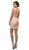 Dancing Queen - 9099 Sheer Lace Appliqued Sheath Homecoming Dress In Pink