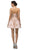 Dancing Queen - 9484 Gilt Appliqued Bodice Short Cocktail Dress