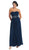 Strapless Shirred Sweetheart Chiffon Evening Dress