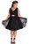 Ruched V-Neck Tulle A-Line Cocktail Dress SC8074