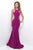 Sleeveless Fitted Bodice Jewel Encrusted Long Gown 11202