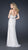 La Femme - 17434 Sexy Embellished V-Neck Tulle Sheath Dress In White