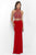 Blush - Embellished High Neck Two Piece Jersey Gown 11073 in Red