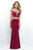 Blush - Bateau Neck Jersey Sheath Dress 11306 in Red