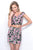 Blush - Two-Piece Floral V-Neck Satin A-Line Dress 11288 in Black and Multi-Color
