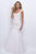 Blush - Lace Embroidered Sweetheart Tulle Trumpet Gown 11346 in White and Pink