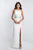 Intrigue - 402 Embellished Bateau Sheath Dress In White