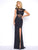 Mac Duggal - Cap Sleeves Long Evening Dress 1903M in Black