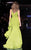 MNM Couture - 2245 Sleeveless Ruched Long Gown with slit in Green