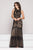 Colors Dress - 1857 Jewel Illusion Embroidered Gown in Black and Neutral