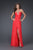 La Femme - Gorgeous Bejeweled Sweetheart Neck Sheath Dress 15982 in Orange