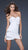 La Femme - Finely-Tucked Sweetheart Sheath Cocktail Dress 15867 In White