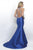 Intrigue - Two-Piece Embellished Halter Neck Mermaid  Dress 252 in Blue